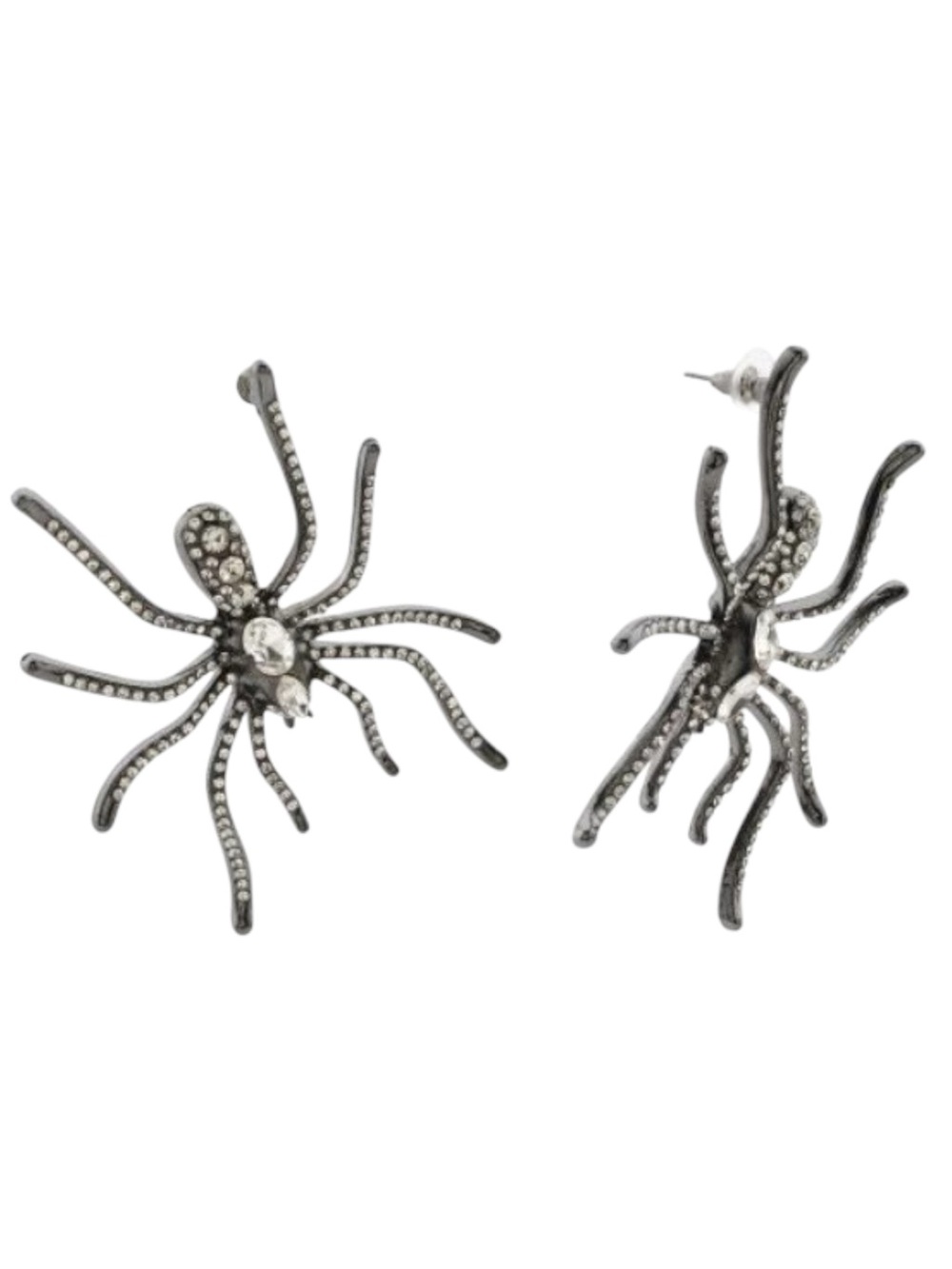 Natasha Hematite Crystal Spider Earrings (NWT)